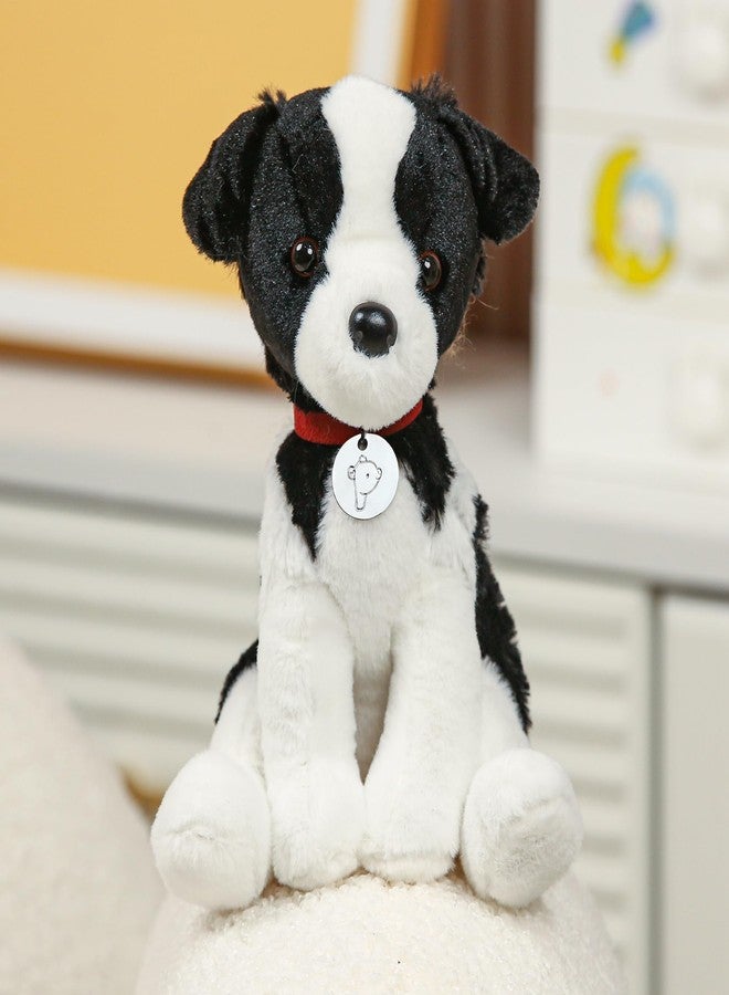 Plushland Realistic Stuffed Dog Stuffed Animals Plush Toys Collar, Premium Pawpal Stuffed Plush Puppy Cats and Dogs Toy for Boys and Girls 8 Inches (Border Collie with Collar) - Image 5