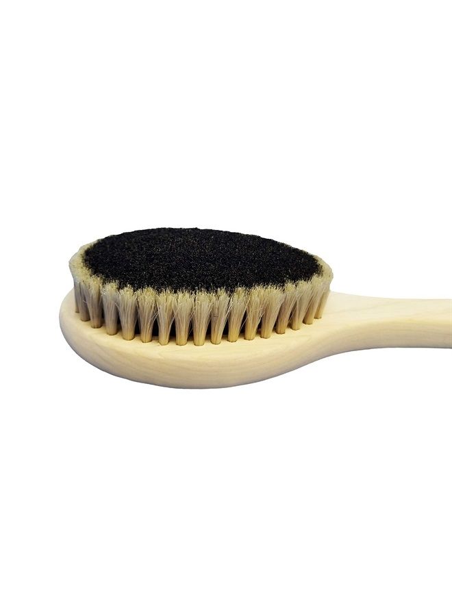 IPPINKA Japanese Body Brush for Dry Brushing, Exfoliation, Cellulite Treatment, Medium Handle - Image 2