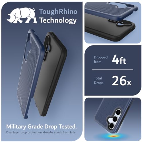 TUDIA MergeGrip Military Grade Designed for Samsung Galaxy S24 FE Case 2024 Drop Tested Dual Layer Shockproof Slim Tough Heavy Duty Protective Phone Cases for Galaxy S24 FE Indigo Blue - Image 3