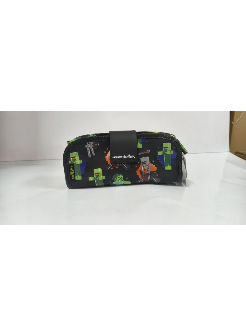 عام حقيبة أقلام كرتونية كبيرة السعة لطلاب المرحلتين الابتدائية والمتوسطة، حقيبة قرطاسية للأطفال بتيمة ماينكرافت، مقلمة أقلام محمولة بسحاب. - Image 2
