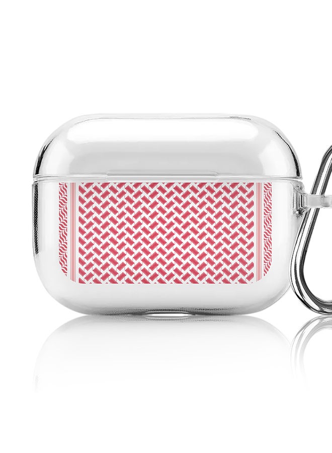 Stylizedd Classic Clear printed Case for Apple AirPods Pro 2nd Generation Thin Transparent Cover [Designed for Apple AirPods Pro 2nd Generation] - Shemag (Red) - Image 1