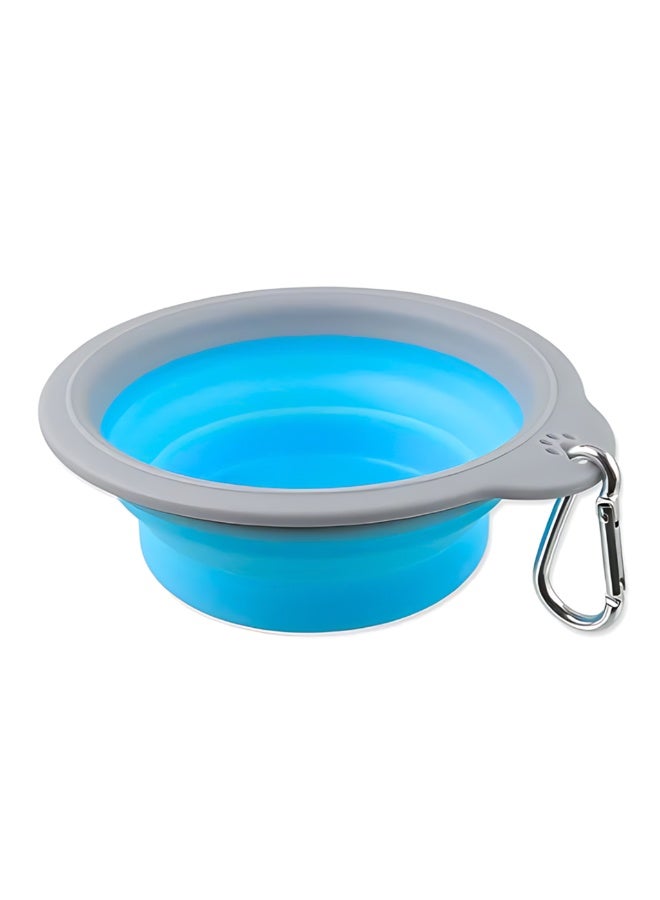 Pado Adjustable Blue And Gray Bowl Large-18x16.8x(2.9-6.4cm)