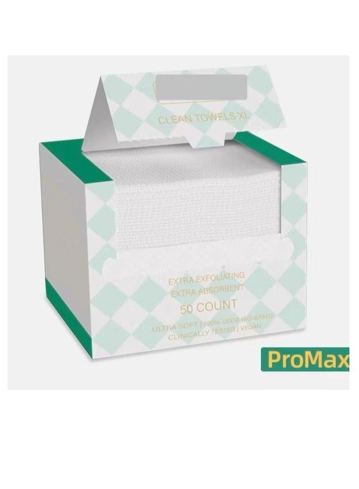 Generic 50 PCS cotton pad,Max size disposable face towel，Makeup Cotton Pads, Facial Cleansing Towel, Double-Side Save Water Soft Gentle Makeup Tools （50PCS) 9.8inch x 11.8 inch  - Image 1