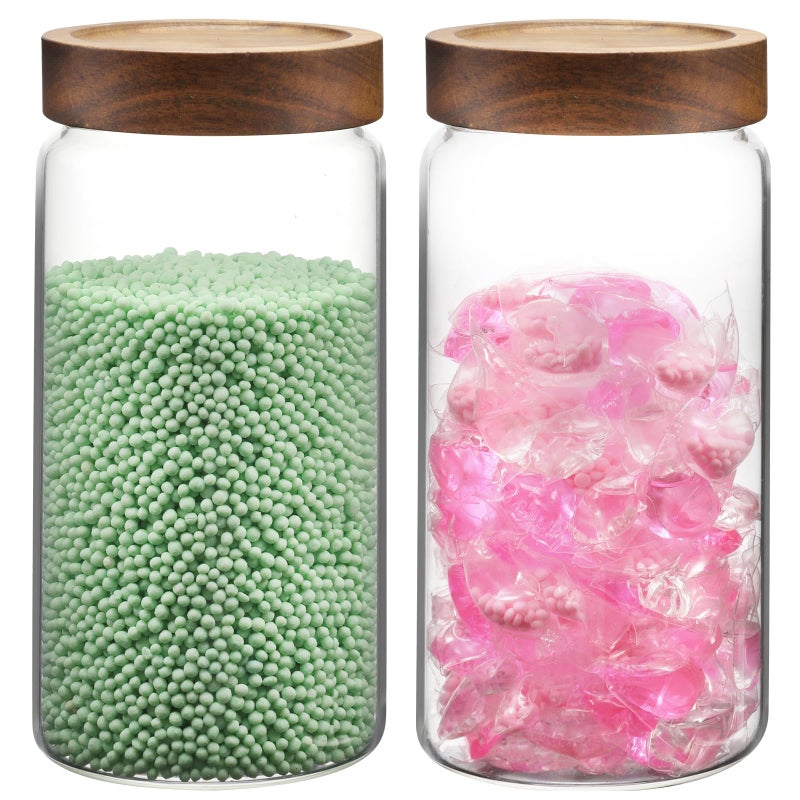 Patoper Glass Jar with Screw Top Lid 37oz Borosilicate Glass Spice Jars Seasoning Containers Kitchen Glass Food Storage Canisters for Pantry Liquid Tea Bath Salts Fermenting - Image 5