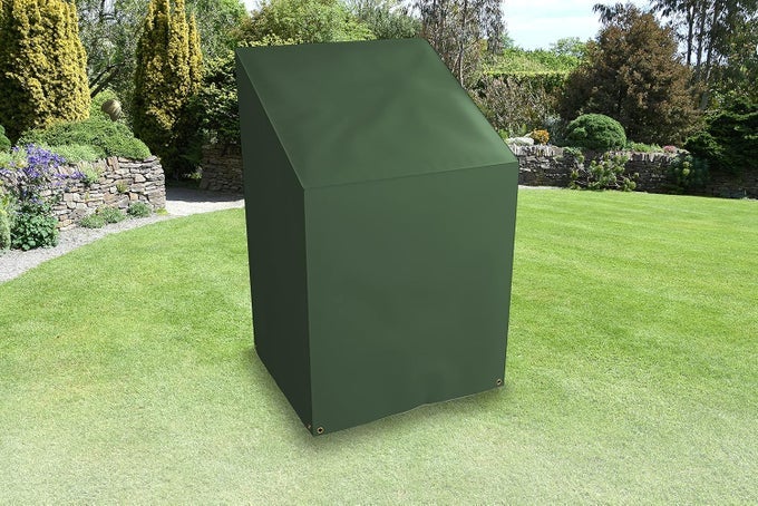 WEATHERPROOF STACKING CHAIRS COVER 42 HIGH AT BACK 27 AT FRONT X 27 DEEP X 24 WIDE GREEN