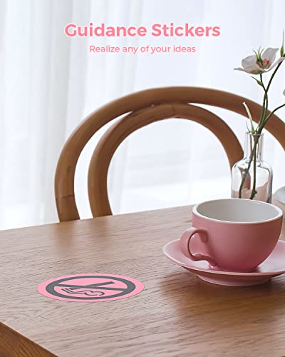 MUNBYN 3 Inch Pink Circle Thermal Sticker Labels, Multi-Purpose Self-Adhesive Round Direct Thermal Labels for Business, 500 Sheets/1 Roll - Image 5