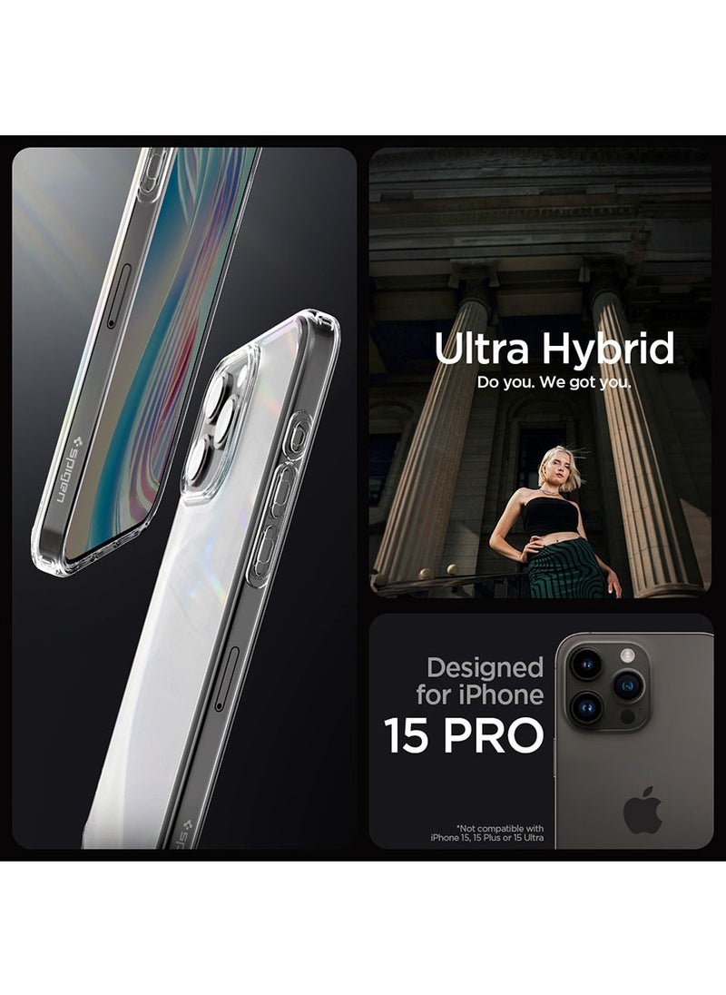 Spigen Ultra Hybrid for iPhone 15 PRO Case Cover - Frost Clear  - Image 2