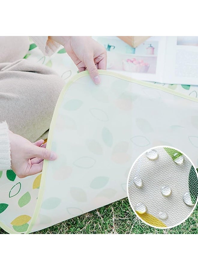 ECVV® Camping Blanket (190x200cm) - Perfect for Travel, Picnics & Camping: Durable, Waterproof & Foldable (Green Leaf) - Image 4