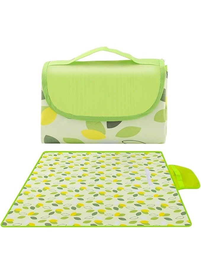 ECVV® Camping Blanket (190x200cm) - Perfect for Travel, Picnics & Camping: Durable, Waterproof & Foldable (Green Leaf) - Image 1