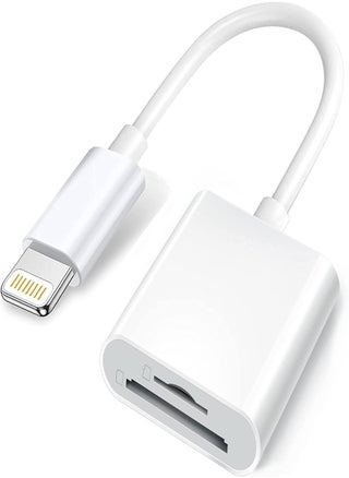 Apple lightning to sd & tf card dual slot reader for iphone/ipad, 2 in 1 micro sd tf memory card adapter, trail camera viewer sd card reader, plug and play - pzsku/ZF2219035805F1CFE9821Z/45/1749543366/11aa06b6-6082-430c-9d18-913f1be8c4aa