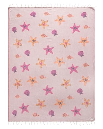 Sand Cloud Large Turkish Beach Towel  Sand Free  100 Organic Turkish Cotton Yarn  Quick Dry Towel for Beach Picnic Blanket or Bath  As Seen on Shark Tank  Marine Life Sea Star