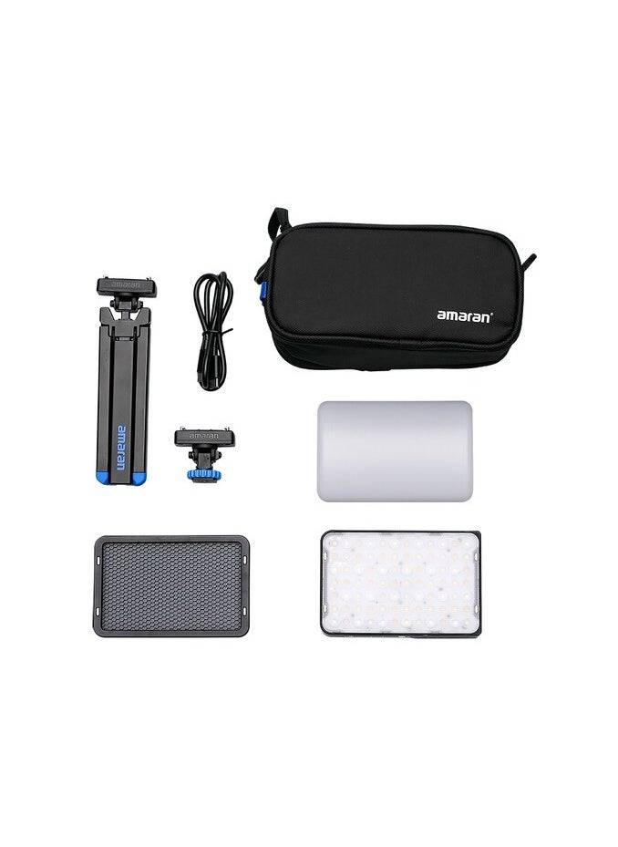 Aputure - Aputure Amaran Ace 25c RGBWW Full Colour LED Light - Kits, 32W On-Camera Video Light, 2300K-10000K, 5908 Lux @ 0.5 m, USB-C Fast Charge, Magnetic Mounting, Wireless Amaran App Control - Sliver - Image 1