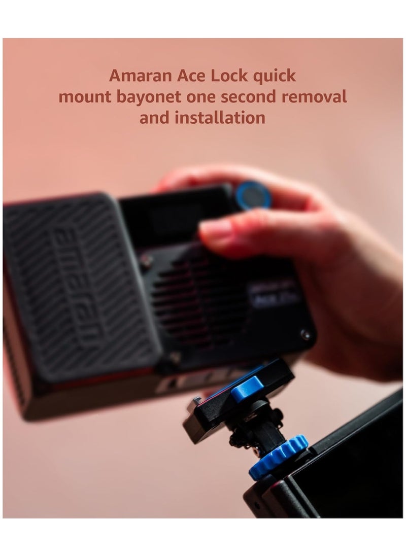 Aputure - Aputure Amaran Ace 25c RGBWW Full Colour LED Light - Kits, 32W On-Camera Video Light, 2300K-10000K, 5908 Lux @ 0.5 m, USB-C Fast Charge, Magnetic Mounting, Wireless Amaran App Control - Sliver - Image 1