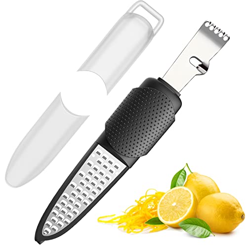 Pisol Zester, Lemon Citrus Orange Zester and Grater Tool, Cheese Grater & Vegetable Grater for Lime, Garlic, Ginger, Chocolate, Fruits, Dishwasher Safe - Image 1