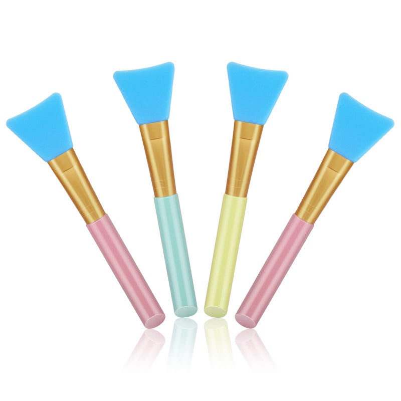 Cuttte 4pcs Silicone Face Mask Applicators, Flexible Facial Mud Masks Applicator, Hairless Moisturizers Tools, Soft Facial Brushes for Mud, Clay, Charcoal - Image 1