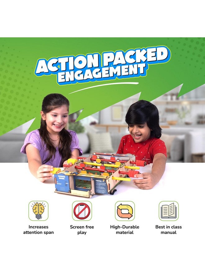 Smartivity Smartivity DIY Foosball Table for Kids Ages 6-7-8-9-10-11-12 Years I Indoor Scoccer Game | Birthday Gifts for Boys & Girls | STEM Science Toy for Kids Age 6-12 Years Old  - Image 2