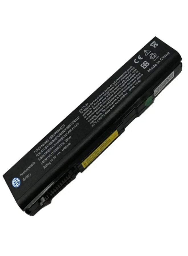 بطارية لابتوب بديلة من S.H – متوافقة مع بطارية Toshiba 3788 PA3787U-1BRS PA3786U-1BR A11 M11 P11 S11 S500 PABAS223 PABAS222 B450 B451 B452 B550 B551 B552 B650 B651 K40 K41 K45 K46 L35 L40 L41 L45 L46