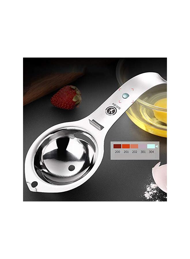 U-HOOME فاصل البيض من الفولاذ المقاوم للصدأ، مصفاة صفار البيض وبياض البيض، شاشة بيض من الفولاذ المقاوم للصدأ، أداة مطبخ، أداة طهي/خباز - Image 2