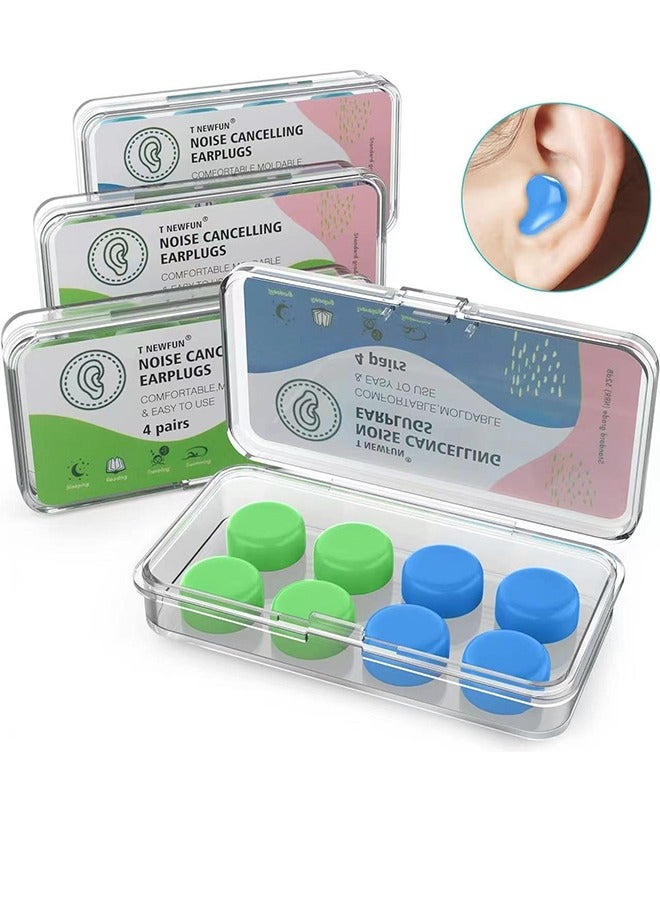 T NEWFUN Silicone Clay Silicone Clay Earplugs For Kids And Adults - Super Noise Cancelling, Waterproof Sleeping And Swimming Earplugs 3 Pack  - Image 1
