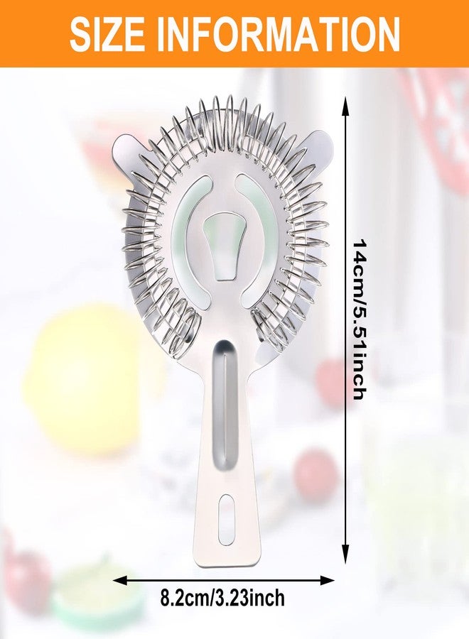 Perthlin 16 Pcs Bar Bartender Strainer Stainless Steel Drink Cocktail Strainers Silver Shaker Ice Bar Shelf or Bartenders Mixologists Drinking Water Filtering - Image 4