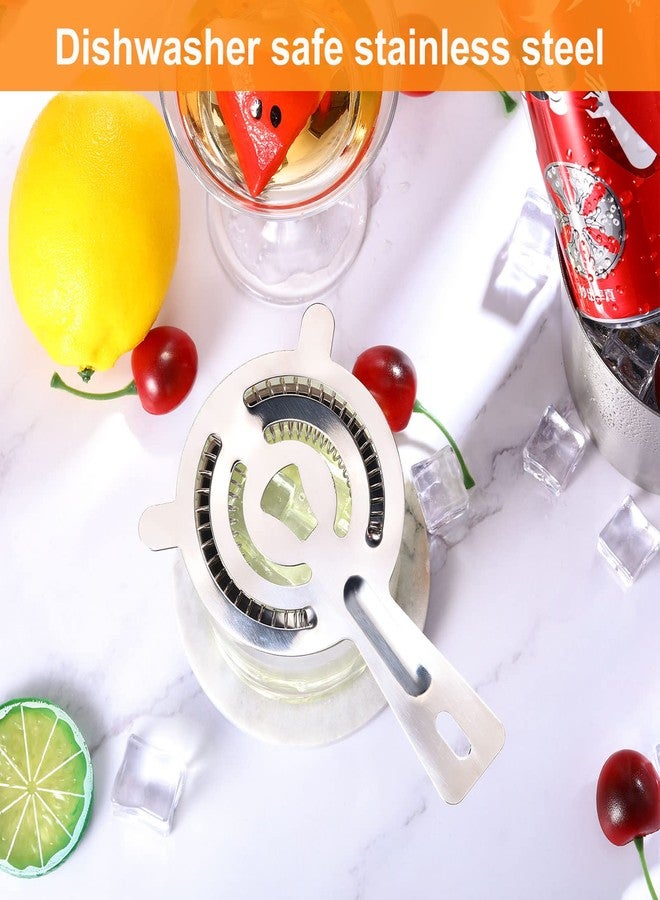 Perthlin 16 Pcs Bar Bartender Strainer Stainless Steel Drink Cocktail Strainers Silver Shaker Ice Bar Shelf or Bartenders Mixologists Drinking Water Filtering - Image 2