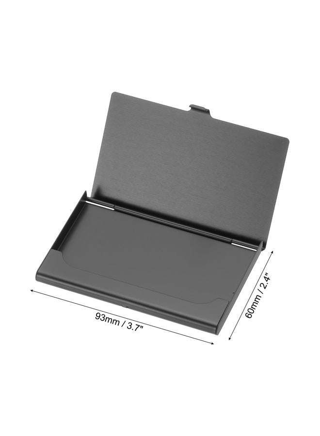 PATIKIL Small Business Card Holder, Alloy Name Card Holder Bling Pocket Card Holders Organizer Cards Display for Women Office Exhibition, Black - Image 2