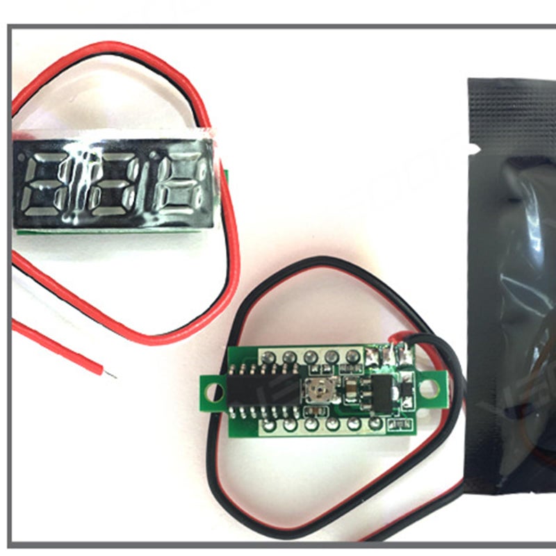 0 28 بوصة فولتميتر رقمي LED DC 2.5 فولت 30 فولت اختبار الجهد مع عرض أخضر أزرق أصفر - Image 4