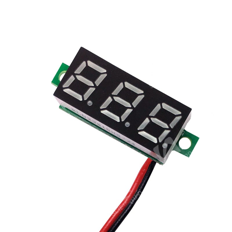 0 28 بوصة فولتميتر رقمي LED DC 2.5 فولت 30 فولت اختبار الجهد مع عرض أخضر أزرق أصفر - Image 5
