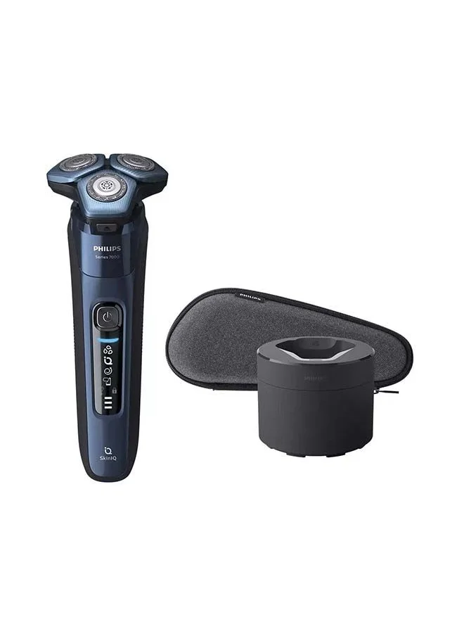 Philips Shaver Series 7000, Pouch, Quick Cleaning Pod, Midnight Blue, Closed box, 3-pin plug