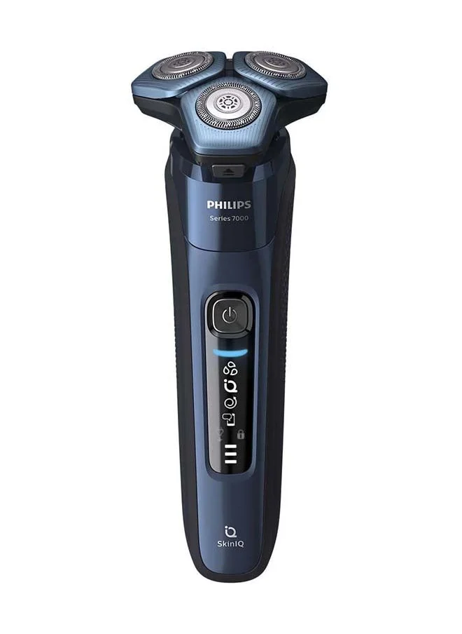 Philips Shaver Series 7000, Pouch, Quick Cleaning Pod, Midnight Blue, Closed box, 3-pin plug