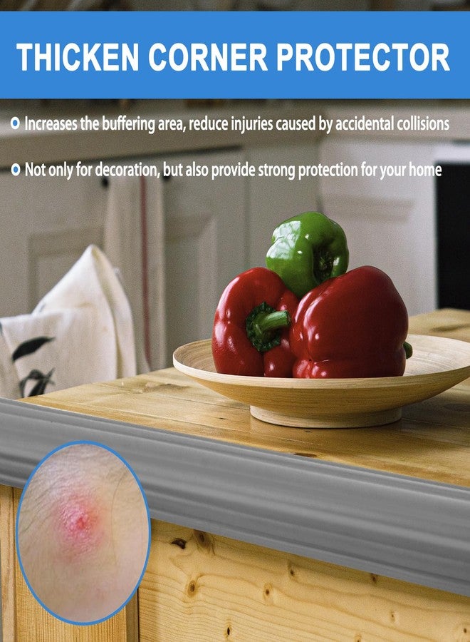 Heonay Wall Corner Protector Peel and Stick Wall Corner Trim Molding Flex ible Inside & Outside Wall Corner Guard Edge Protector Self Adhesive Moulding Trim for Wall Edge Ceiling, Gray, 1.6” W x 10’ L - Image 4