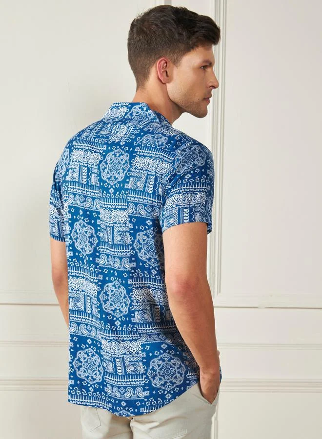 Dennis Lingo Regular Fit Paisley Print Casual Shirt by Styli