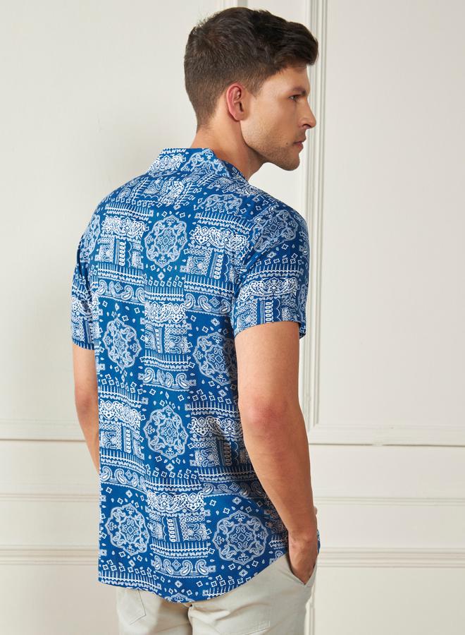 Dennis Lingo Regular Fit Paisley Print Casual Shirt by Styli  - Image 2
