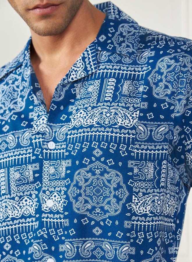 Dennis Lingo Regular Fit Paisley Print Casual Shirt by Styli  - Image 3