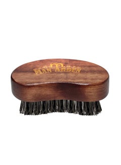 Man Arden 100% Boar Bristle Beard Brush With Hand Crafted Premium Wood Handle With Premium Faux Leather Pouch  - Image 2