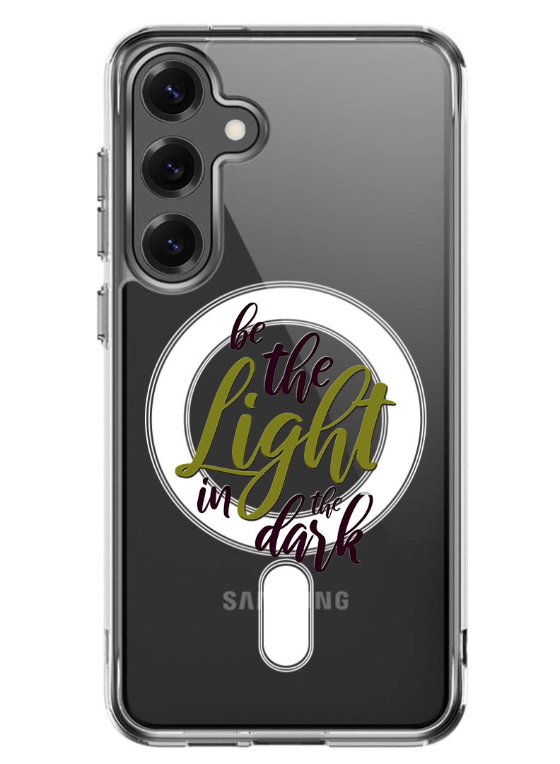 Theodor Magnetic Case for Samsung Galaxy S25 Plus 6.7-inch Compatible with MagSafe Wireless Charging, Shockproof Phone Bumper Cover Be the Light in the Dark - Image 1