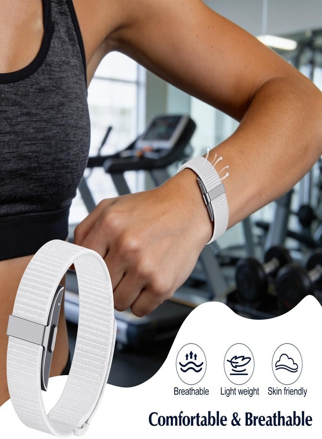 Hexasider 4 Pack Nylon Bands Compatible with Hume Band Replacement Strap, Soft Breathable Slim Fitness Tracker Hume Bands Loop Sport Replacement Wristband for Hume Health Band for Men Women - Image 3