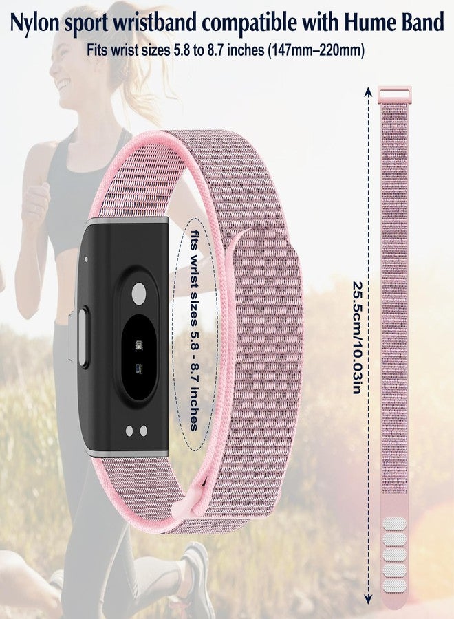 Hexasider 4 Pack Nylon Bands Compatible with Hume Band Replacement Strap, Soft Breathable Slim Fitness Tracker Hume Bands Loop Sport Replacement Wristband for Hume Health Band for Men Women - Image 2