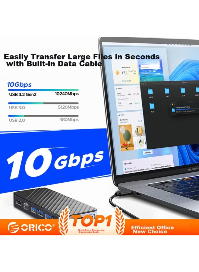 Orico Orico Hard Drive Dock, M.2 Nvme/sata Dual Protocol Ssd Enclosure, Usb3.2 High-speed Expansion Dock, Type-c To Hdmi Adapter, Compatible With Mac Computers, Om28pr  - Image 5