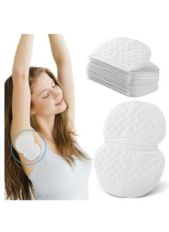 Underarm Sweat Patch, Disposable Nonwoven Anti-Sweat, Comfortable and Relaxing,Soft and Breathable, Invisible Design, Unisex White (50 Pieces) (White)