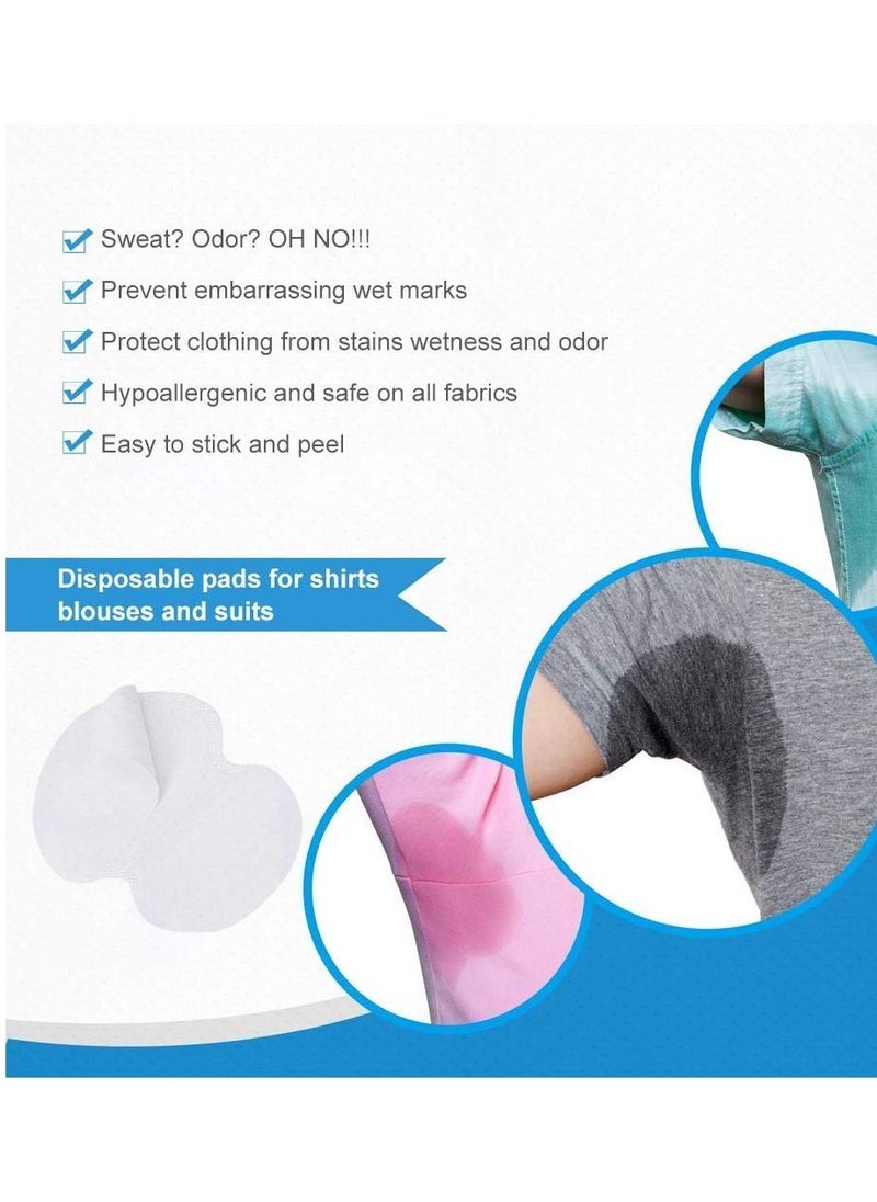 SYOSI - Underarm Sweat Patch, Disposable Nonwoven Anti-Sweat, Comfortable and Relaxing,Soft and Breathable, Invisible Design, Unisex White (50 Pieces) (White) - Image 1