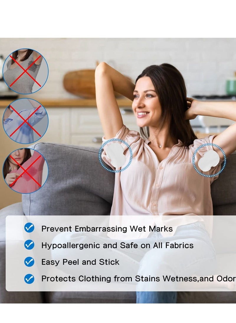 SYOSI - Underarm Sweat Patch, Disposable Nonwoven Anti-Sweat, Comfortable and Relaxing,Soft and Breathable, Invisible Design, Unisex White (50 Pieces) (White) - Image 1