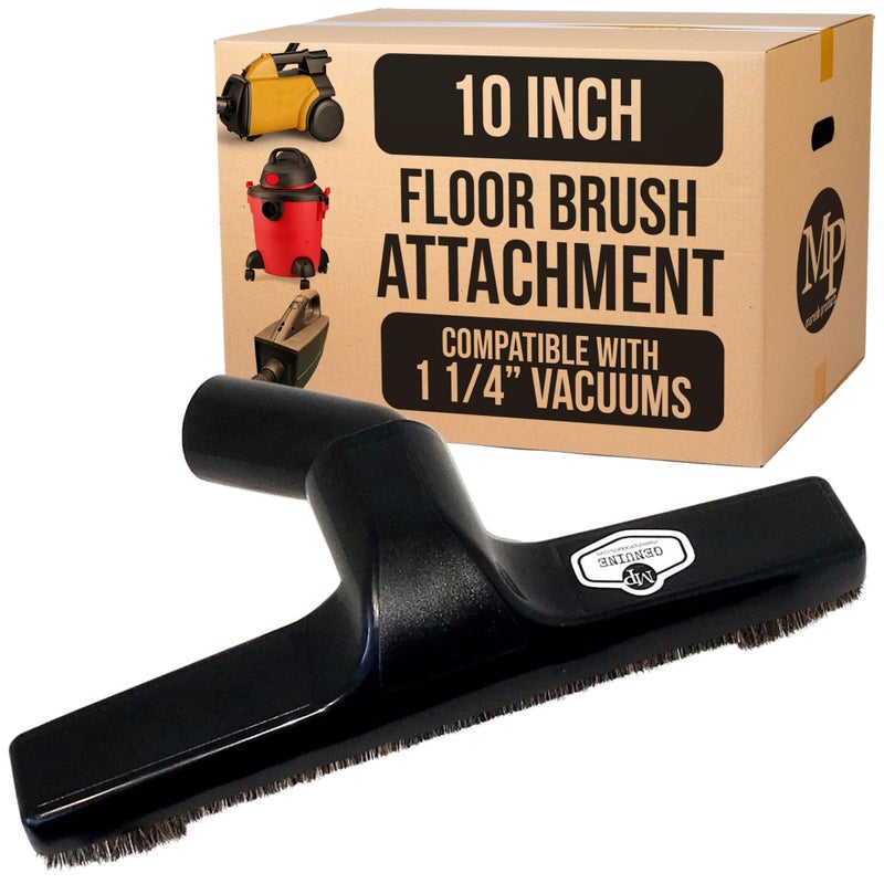 MP Maresh Products MP Maresh Products Genuine Deluxe Brush Attachment  Horse Hair Brush Wet Dry Vacuum Cleaner Central Vacuum System Parts  Accessories Dust Floor 32mm Standard Size  Black 10 Inch