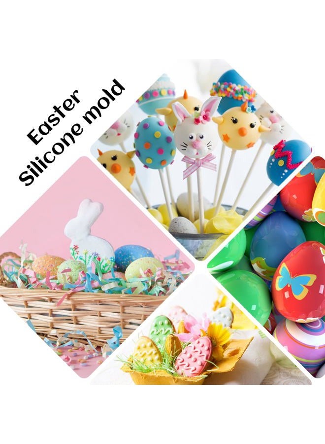 Ecerangus 2 PCS Easter Silicone Molds,58 Cavity Easter Egg Mold &83 Cavity Rabbit Bunny Mini Silicone Mold for Easter Party Baking Gummy, Candy, Chocolate, Cookie, Jelly,Pet Dog Treats Mold - Image 4