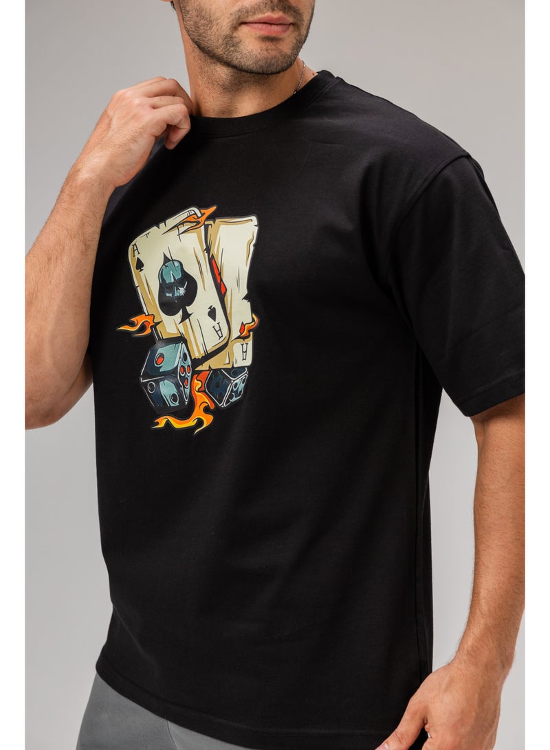 Future Men Basic Half Sleeves T-Shirt Casual Style With Simple Design For Men Black Size XL - Image 3