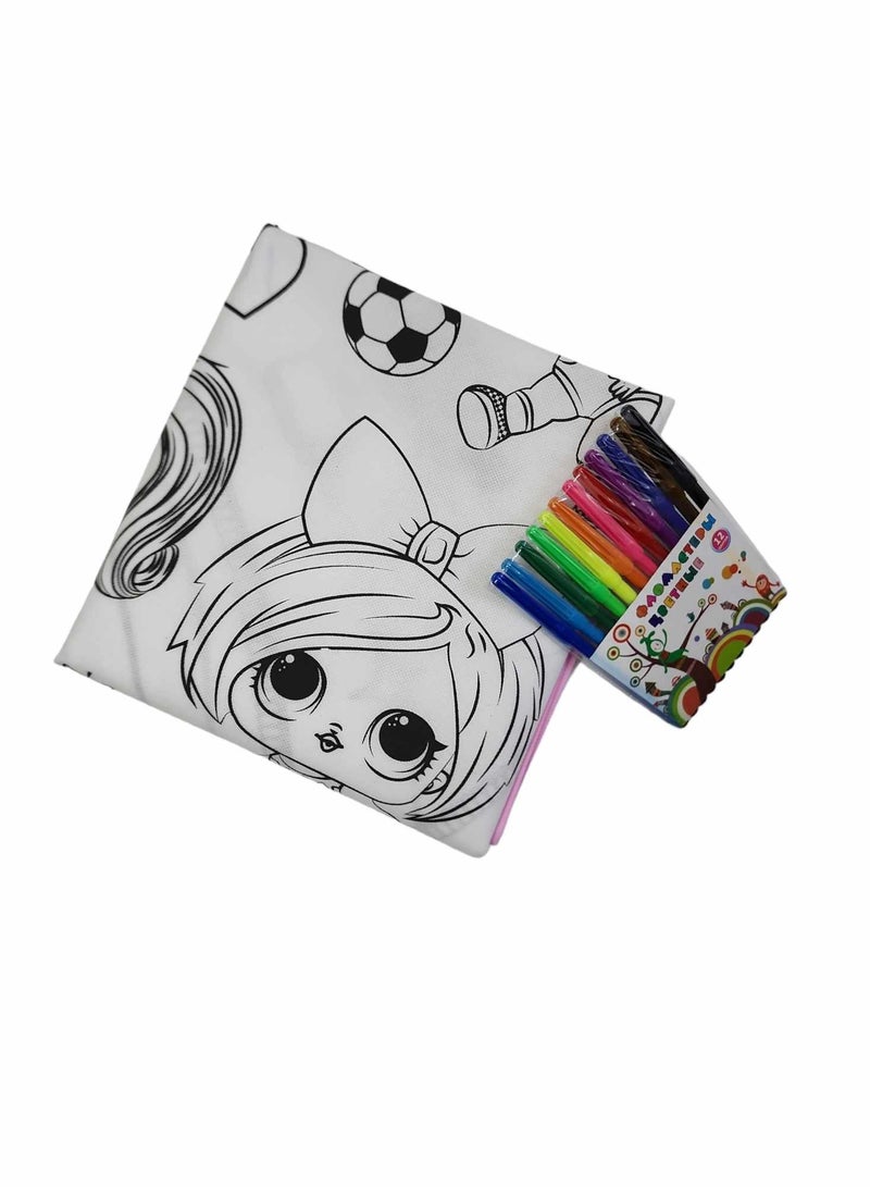 Creative Fantastic Coloring Drawing Mat Washable Set For Toddlers  - Image 3