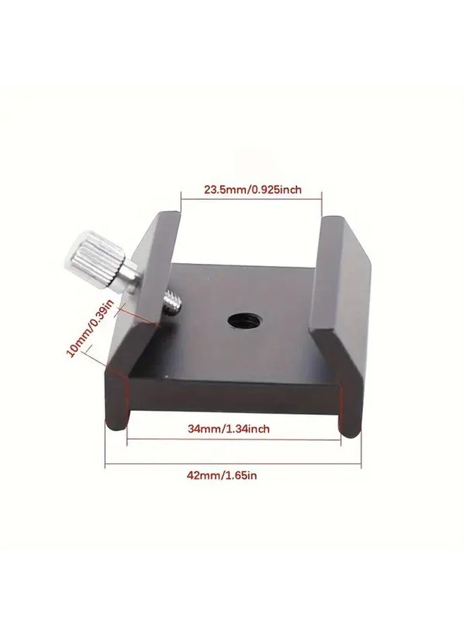 Dovetail Groove Aluminum Alloy Telescope Mount Base with 1 4 Inch Threaded Focus - Image 2