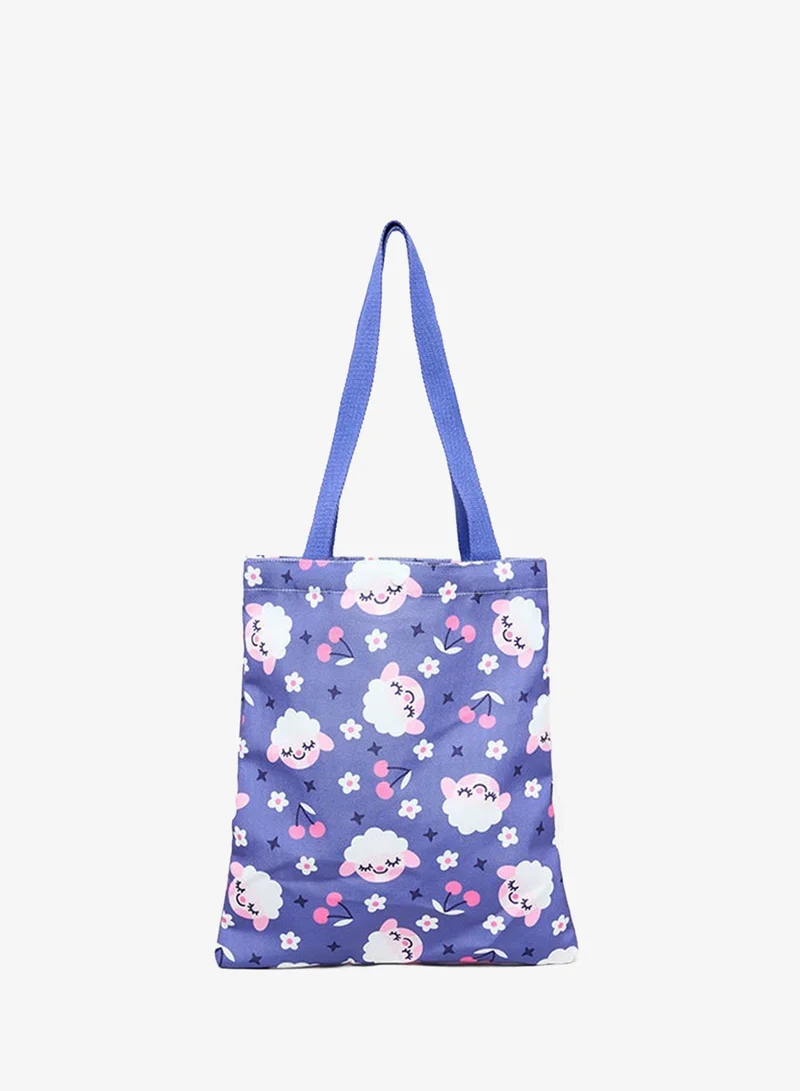 Printed Canvas Shoulder Bag