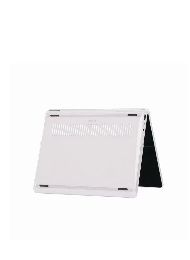 Frosted Case Compatible with Microsoft Surface Laptop Go 3/2/1 in 12.4 inch 2023/2022/2020 Release (Models: 2013 & 1943), Heavy Duty Protective Plastic Hard Shell Case Cover, Frosted Transparent