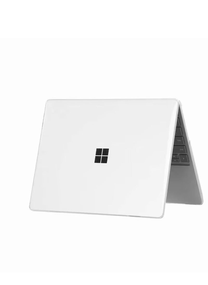 Frosted Case Compatible with Microsoft Surface Laptop Go 3/2/1 in 12.4 inch 2023/2022/2020 Release (Models: 2013 & 1943), Heavy Duty Protective Plastic Hard Shell Case Cover, Frosted Transparent